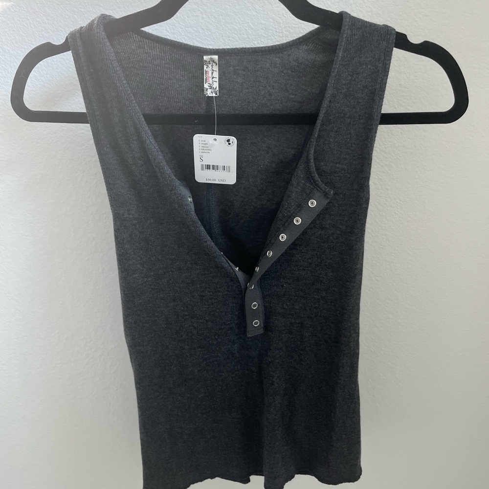 Gray Free People tank top